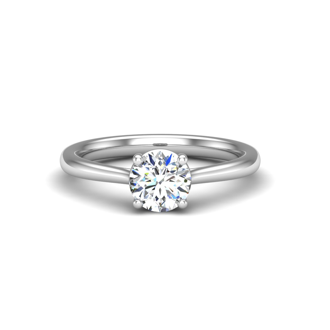Korman Signature Lucy 4 Prong Solitaire Semi Mount  with Pinched Shank
